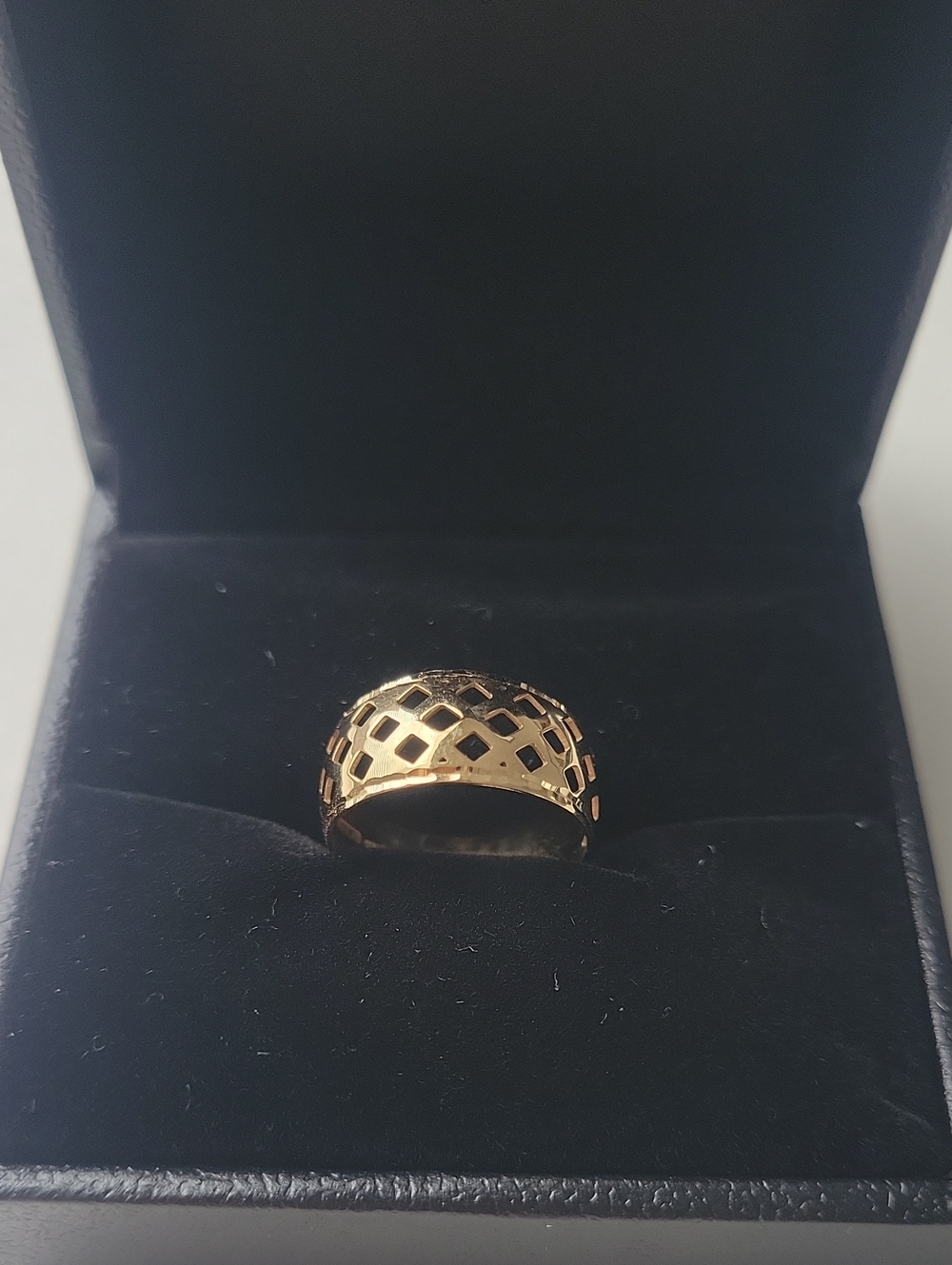 18KT Yellow Italian Gold Lattice Ring